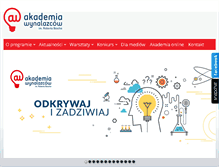Tablet Screenshot of akademiawynalazcow.edu.pl